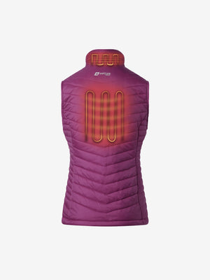 Women's 13W Heated Puffer Vest  - Plum - FINAL SALE