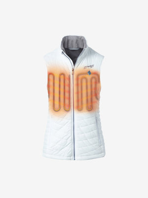 Women's 13W Heated Puffer Vest  - White - FINAL SALE
