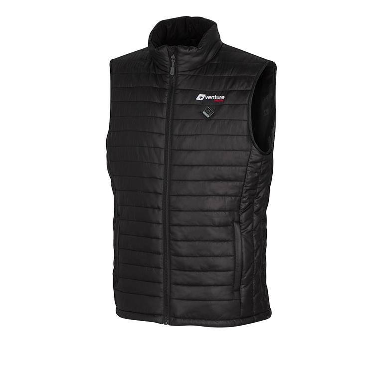 Men's Tri-Zone Insulated Heated Puffer Vest  - Roam 2.0  - Black  - FINAL SALE