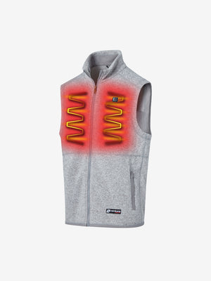 Men's 11W Heated Sweater Knit Fleece Vest
