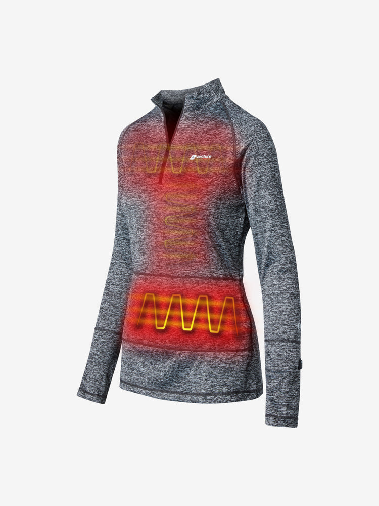 Women's 9W Heated Midlayer Shirt  - Charcoal - FINAL SALE