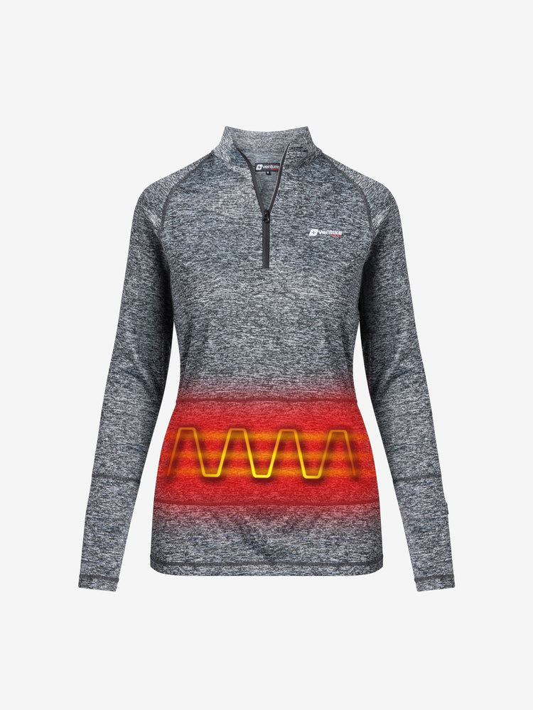 Women's 9W Heated Midlayer Shirt  - Charcoal - FINAL SALE