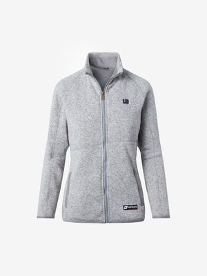 Women's 11W Heated Sweater Knit Fleece Jacket