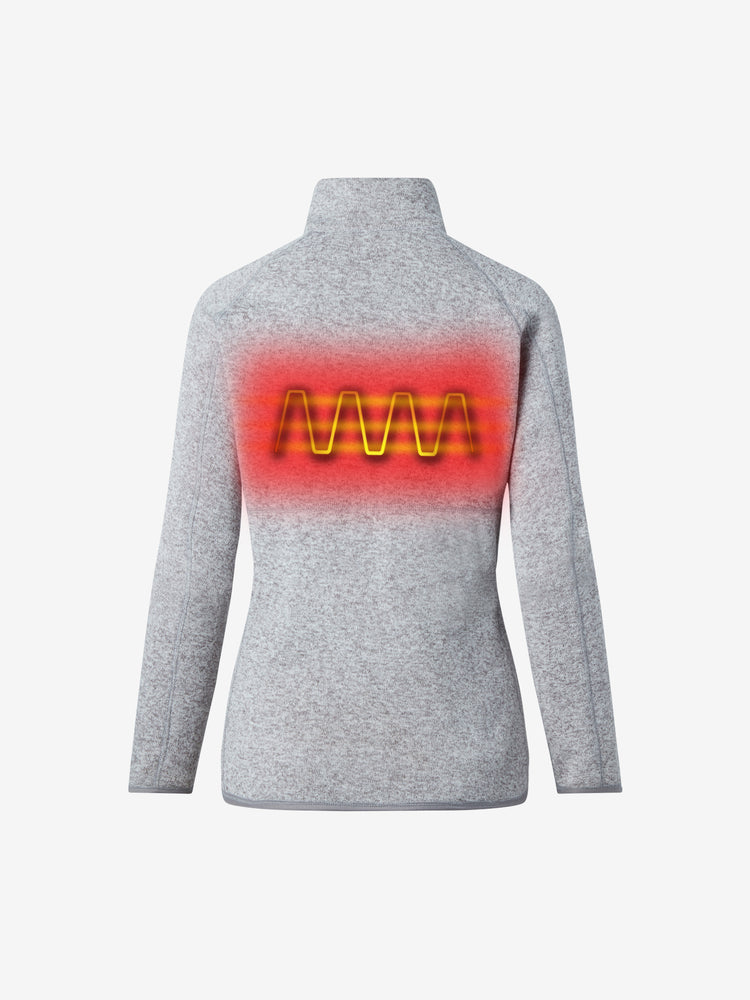 Women's 11W Heated Sweater Knit Fleece Jacket