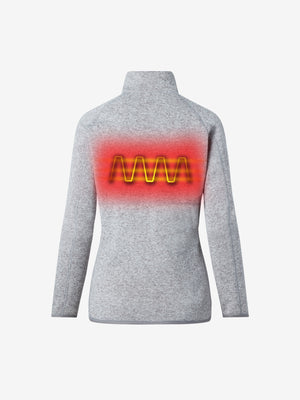 Women's 11W Heated Sweater Knit Fleece Jacket