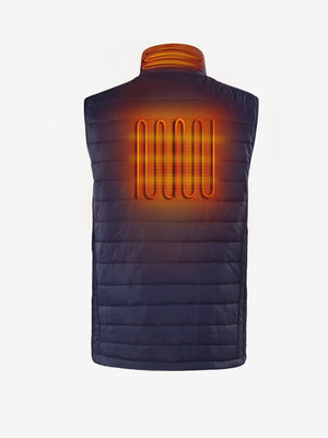 Men's 13W Heated Puffer Vest with HeatSync  - Navy