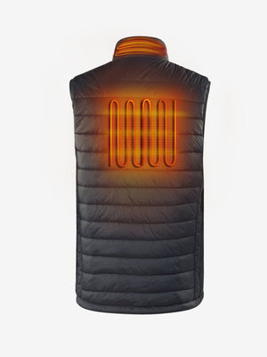 Men's 13W Heated Puffer Vest with HeatSync  - Black