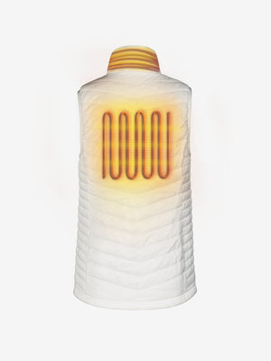 Women's 13W Heated Puffer Vest with HeatSync  - White - FINAL SALE