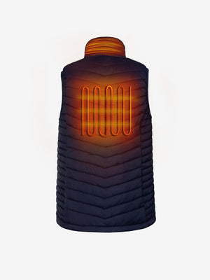 Women's 13W Heated Puffer Vest with HeatSync  - Navy - FINAL SALE