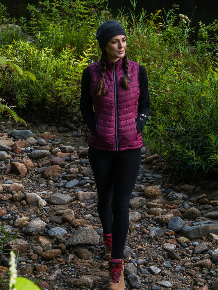 Women's 13W Heated Puffer Vest  - Plum - FINAL SALE
