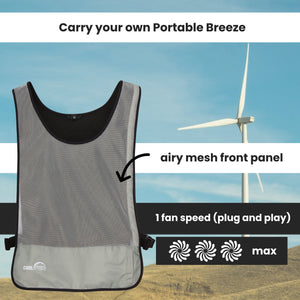 1 Speed Wearable Fan Cooling Vest  - Gray