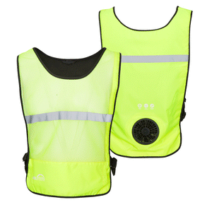 1 Speed Wearable Fan Cooling Vest  - Hi-Vis Yellow