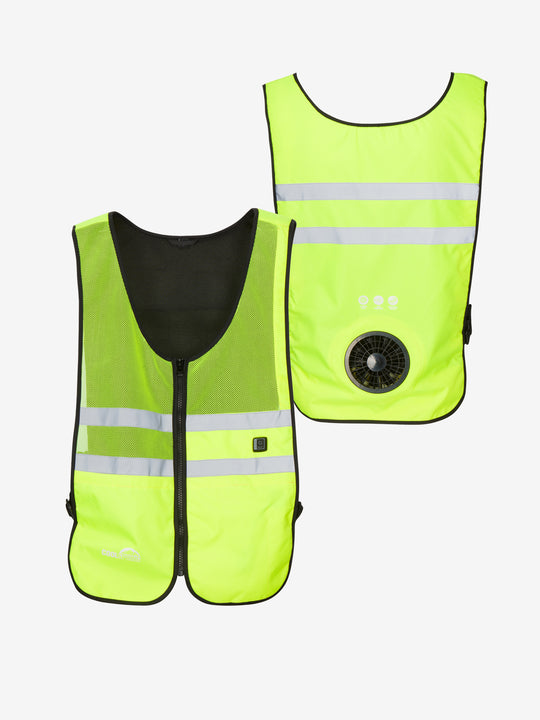 3 Speed Wearable Fan Cooling Vest  - Hi-Vis Yellow