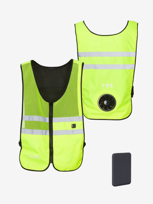 3 Speed Wearable Fan Cooling Vest  - Hi-Vis Yellow