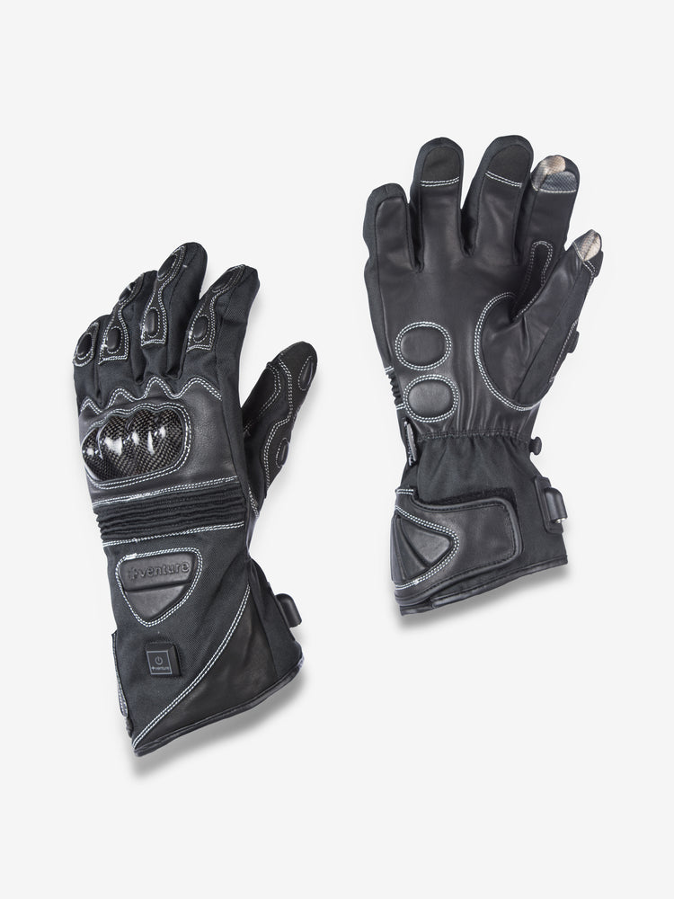 Carbon Motorcycle Heated Gloves with Carbon Fiber Protection  - FINAL SALE