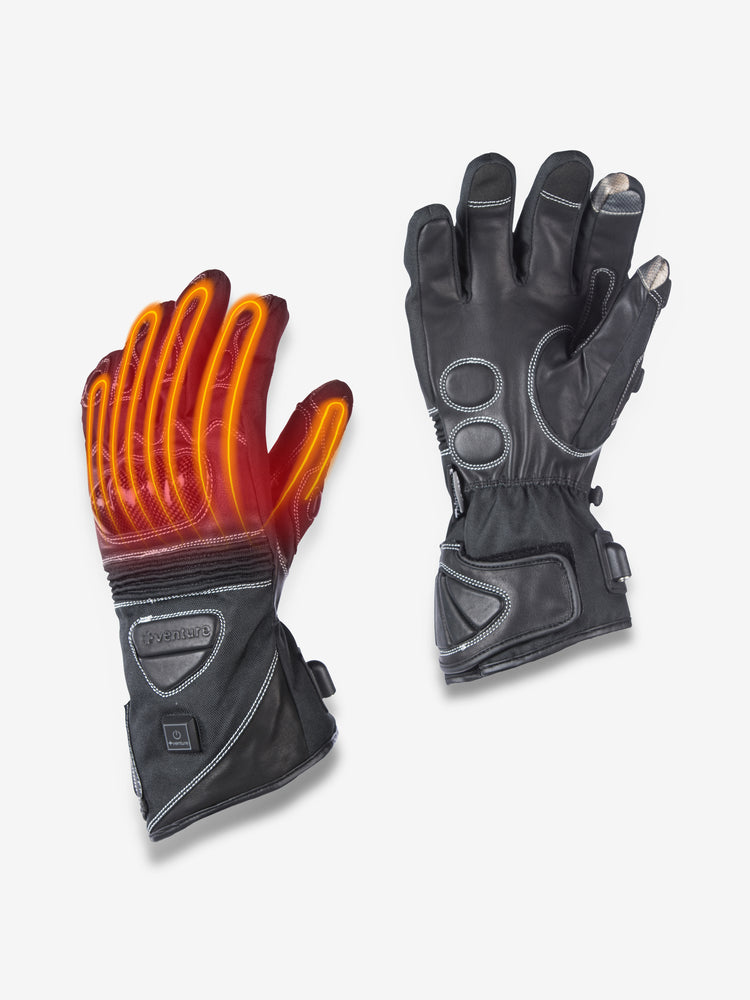 Carbon Motorcycle Heated Gloves with Carbon Fiber Protection  - FINAL SALE