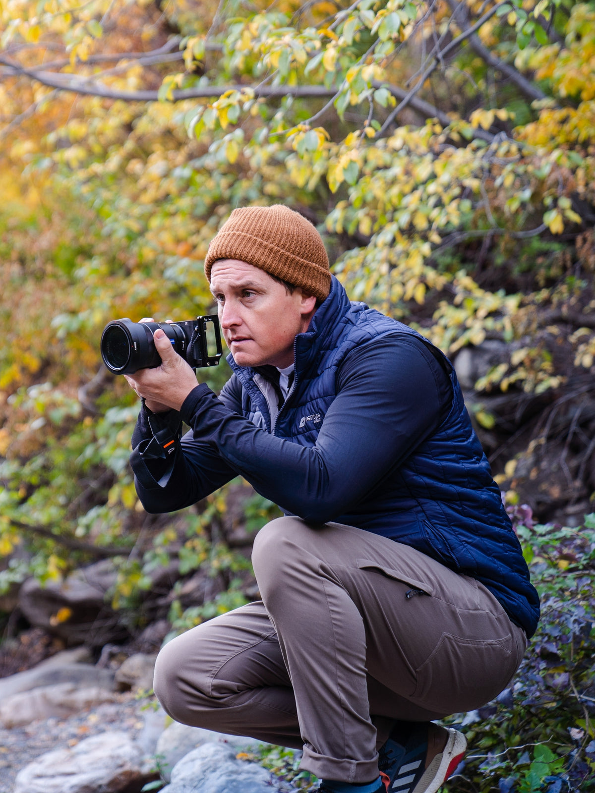 Men's 13W Heated Puffer Vest with HeatSync  - Navy - FINAL SALE