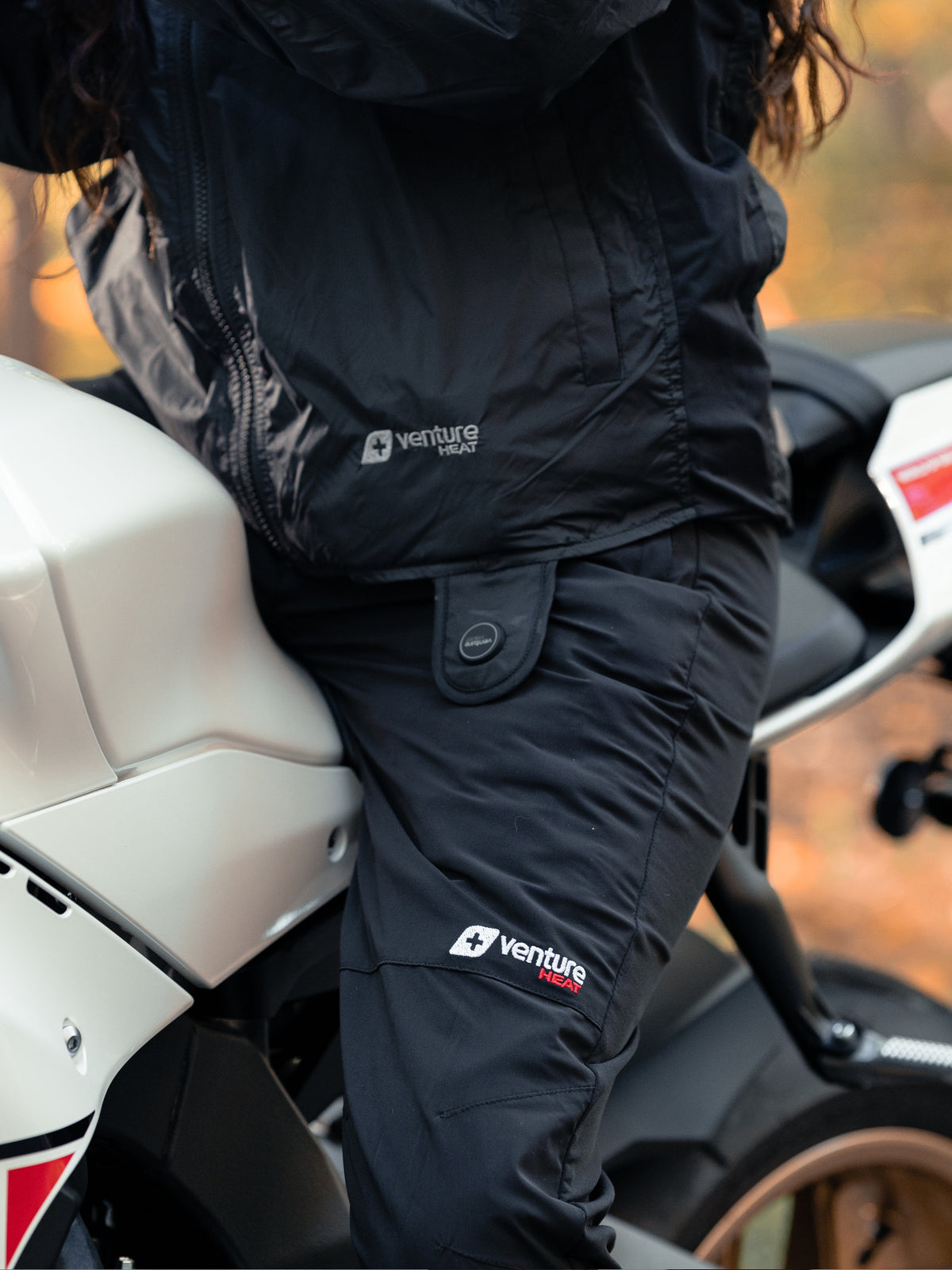 Unisex 39W Motorcycle Heated Pant Liner with HeatSync