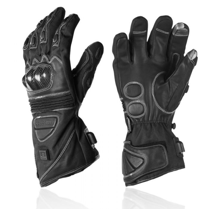 Carbon Motorcycle Heated Gloves with Carbon Fiber Protection  - FINAL SALE